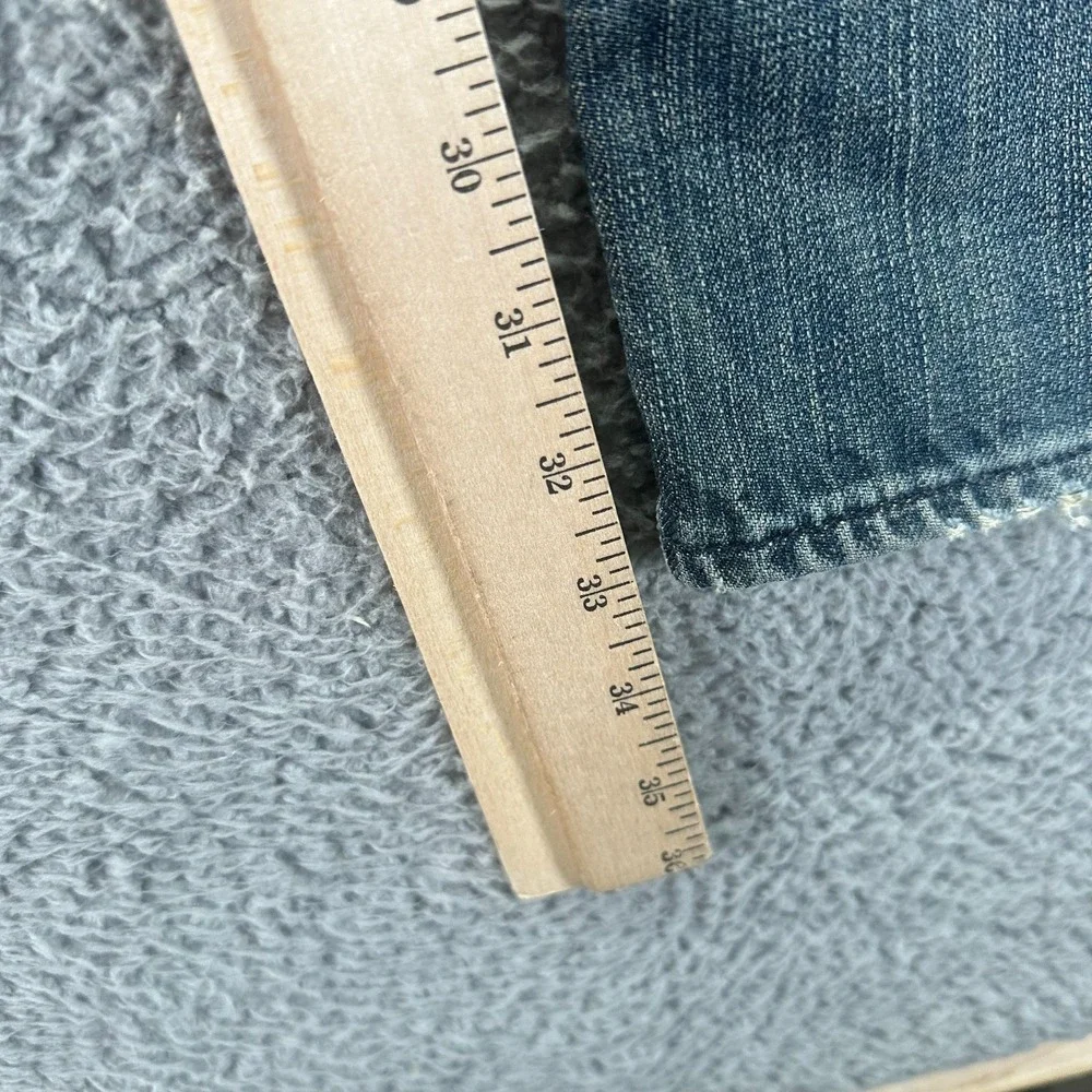 Vintage 7 For All Mankind Jeans Men 36x33 Blue Cotton Denim Straight Relaxed USA